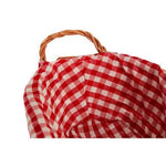 Orla Red Gingham Lining Oblong Willow Bread Basket - Bargainia.com - 5018705724997