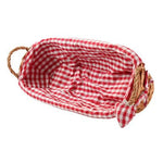 Orla Red Gingham Lining Oblong Willow Bread Basket - Bargainia.com - 5018705724997