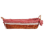 Orla Red Gingham Lining Oblong Willow Bread Basket - Bargainia.com - 5018705724997
