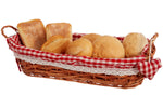 Orla Red Gingham Lining Oblong Willow Bread Basket - Bargainia.com - 5018705724997