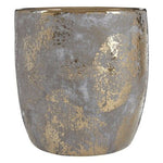 Orvena Large Grey and Gold Ceramic Planter - Bargainia.com - 5018705434360