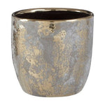 Orvena Large Grey and Gold Ceramic Planter - Bargainia.com - 5018705434360