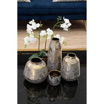 Orvena Small Grey and Gold Ceramic Planter - Bargainia.com - 5018705434377