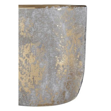 Orvena Small Grey and Gold Ceramic Planter - Bargainia.com - 5018705434377