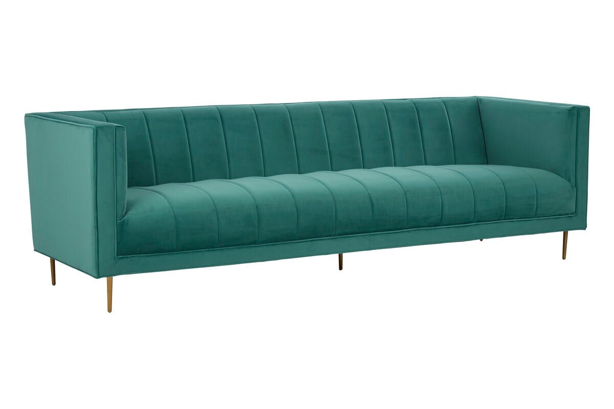Otylia 3 Seat Green Sofa - Bargainia.com - 