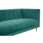 Otylia 3 Seat Green Sofa - Bargainia.com - 