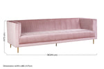 Otylia 3 Seat Pink Sofa - Bargainia.com - 