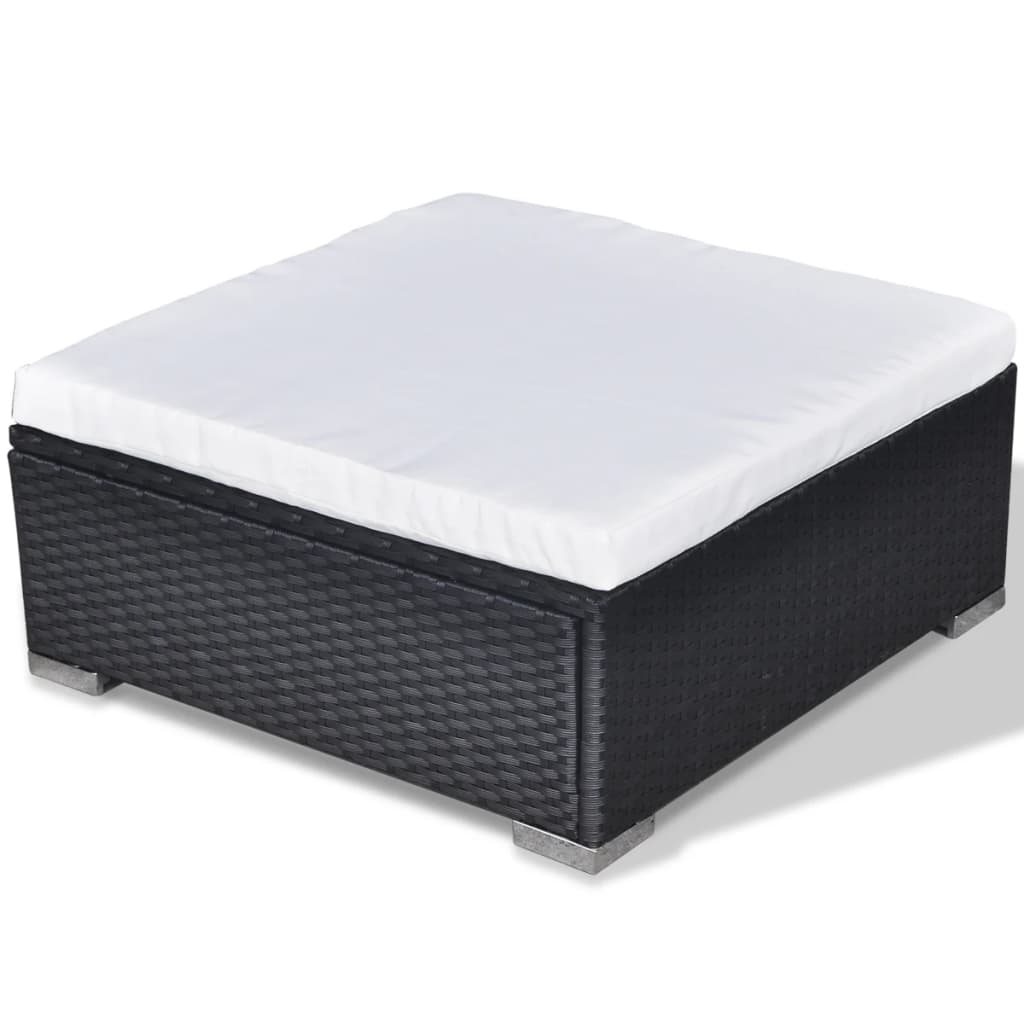 Outdoor Patio 5 Piece Poly Rattan Garden Furniture Lounge Set Corner Sofa With Cushions - Bargainia.com - 8718475503453 - 42740