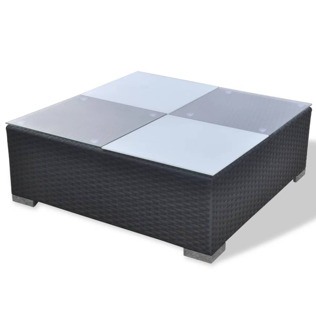 Outdoor Patio 5 Piece Poly Rattan Garden Furniture Lounge Set Corner Sofa With Cushions - Bargainia.com - 8718475503453 - 42740