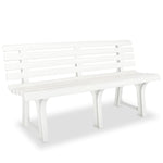 Outdoor Patio Plastic 2/3 Person Garden Bench Chair Outside Benches - Bargainia.com - 