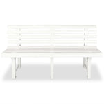 Outdoor Patio Plastic 2/3 Person Garden Bench Chair Outside Benches - Bargainia.com - 