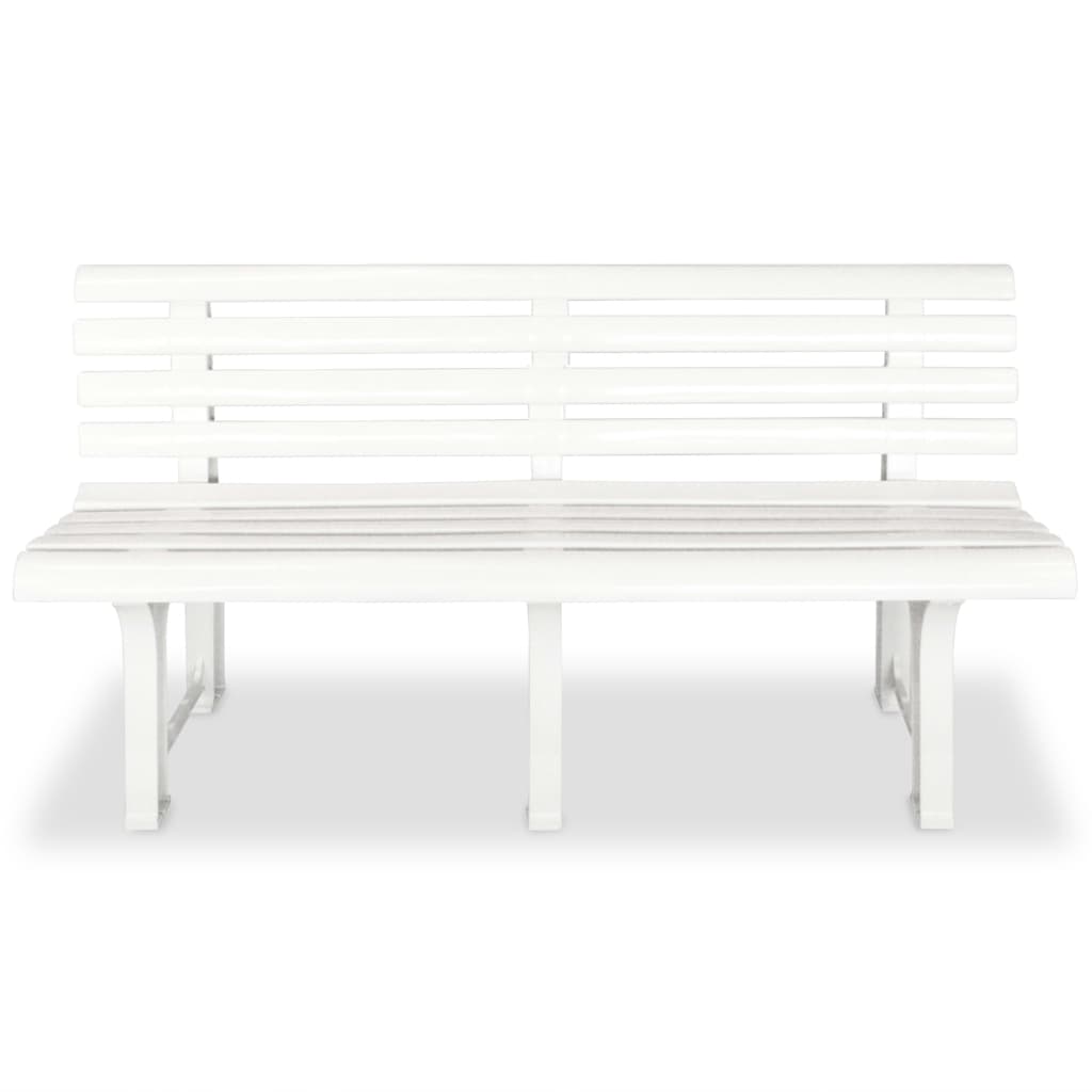 Outdoor Patio Plastic 2/3 Person Garden Bench Chair Outside Benches - Bargainia.com - 