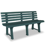 Outdoor Patio Plastic 2/3 Person Garden Bench Chair Outside Benches - Bargainia.com - 