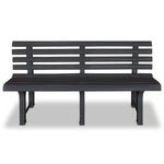 Outdoor Patio Plastic 2/3 Person Garden Bench Chair Outside Benches - Bargainia.com - 