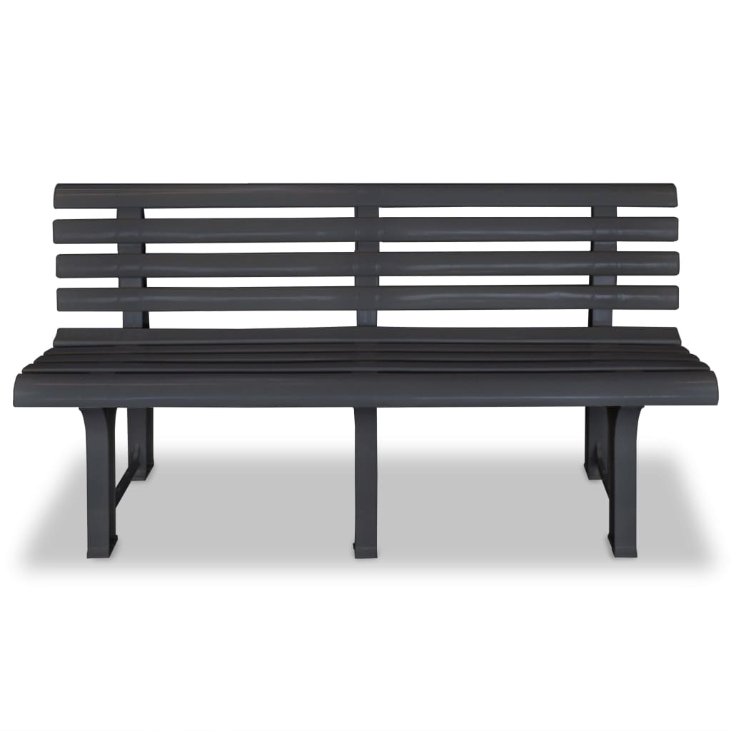 Outdoor Patio Plastic 2/3 Person Garden Bench Chair Outside Benches - Bargainia.com - 