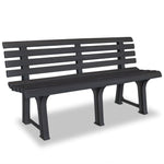 Outdoor Patio Plastic 2/3 Person Garden Bench Chair Outside Benches - Bargainia.com - 