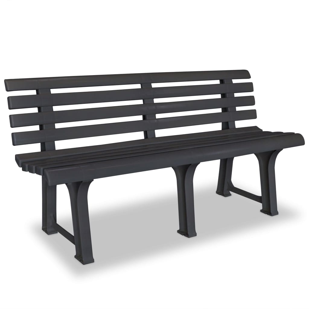Outdoor Patio Plastic 2/3 Person Garden Bench Chair Outside Benches - Bargainia.com - 