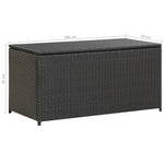 Outdoor Patio Poly Rattan 190L Garden Storage Box Cushion Boxes Cabinet Unit - Bargainia.com - 