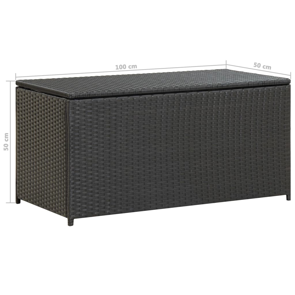 Outdoor Patio Poly Rattan 190L Garden Storage Box Cushion Boxes Cabinet Unit - Bargainia.com - 