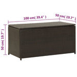 Outdoor Patio Poly Rattan 190L Garden Storage Box Cushion Boxes Cabinet Unit - Bargainia.com - 