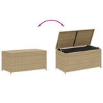 Outdoor Patio Poly Rattan 190L Garden Storage Box Cushion Boxes Cabinet Unit - Bargainia.com - 