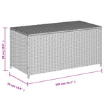 Outdoor Patio Poly Rattan 190L Garden Storage Box Cushion Boxes Cabinet Unit - Bargainia.com - 