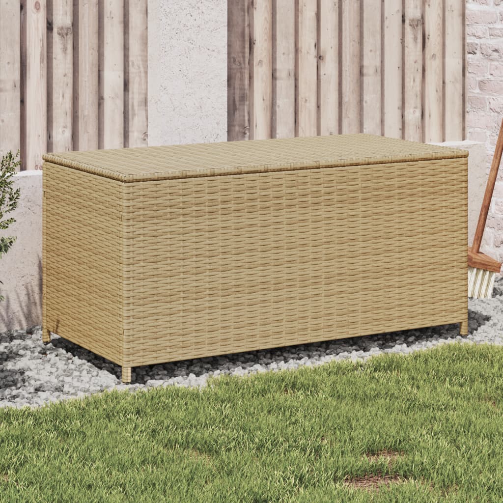 Outdoor Patio Poly Rattan 190L Garden Storage Box Cushion Boxes Cabinet Unit - Bargainia.com - 