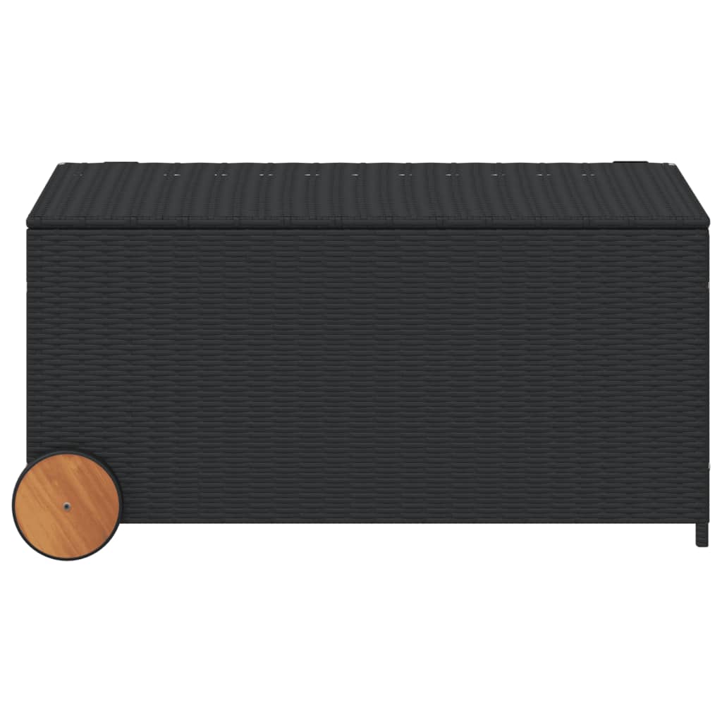 Outdoor Patio Poly Rattan 190L Garden Storage Box With Wheels Cushion Boxes - Bargainia.com - 8721012243668 - 365324