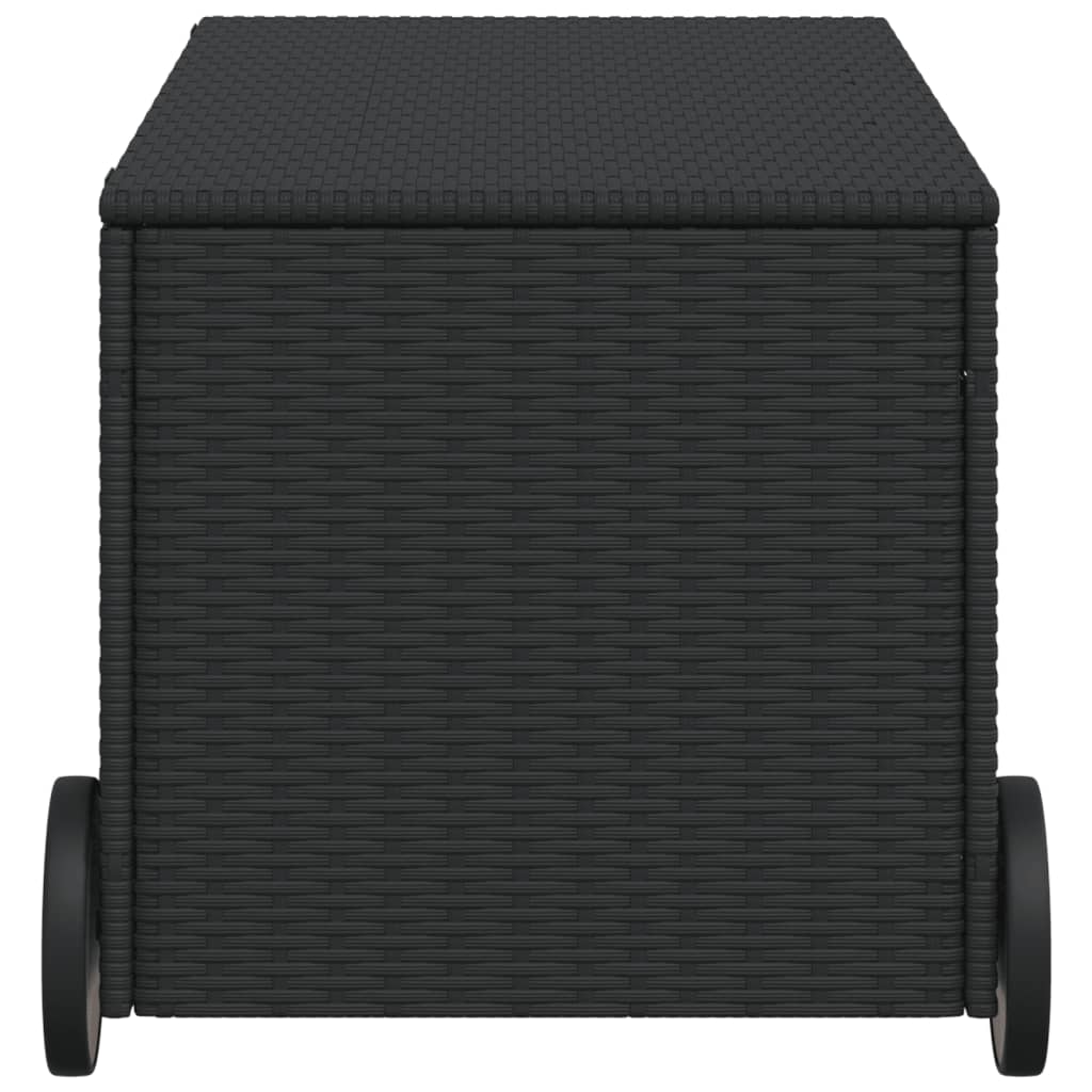Outdoor Patio Poly Rattan 190L Garden Storage Box With Wheels Cushion Boxes - Bargainia.com - 8721012243668 - 365324