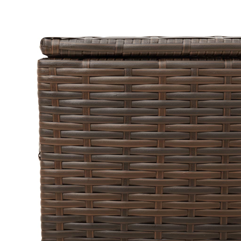 Outdoor Patio Poly Rattan 190L Garden Storage Box With Wheels Cushion Boxes - Bargainia.com - 8721012243675 - 365325