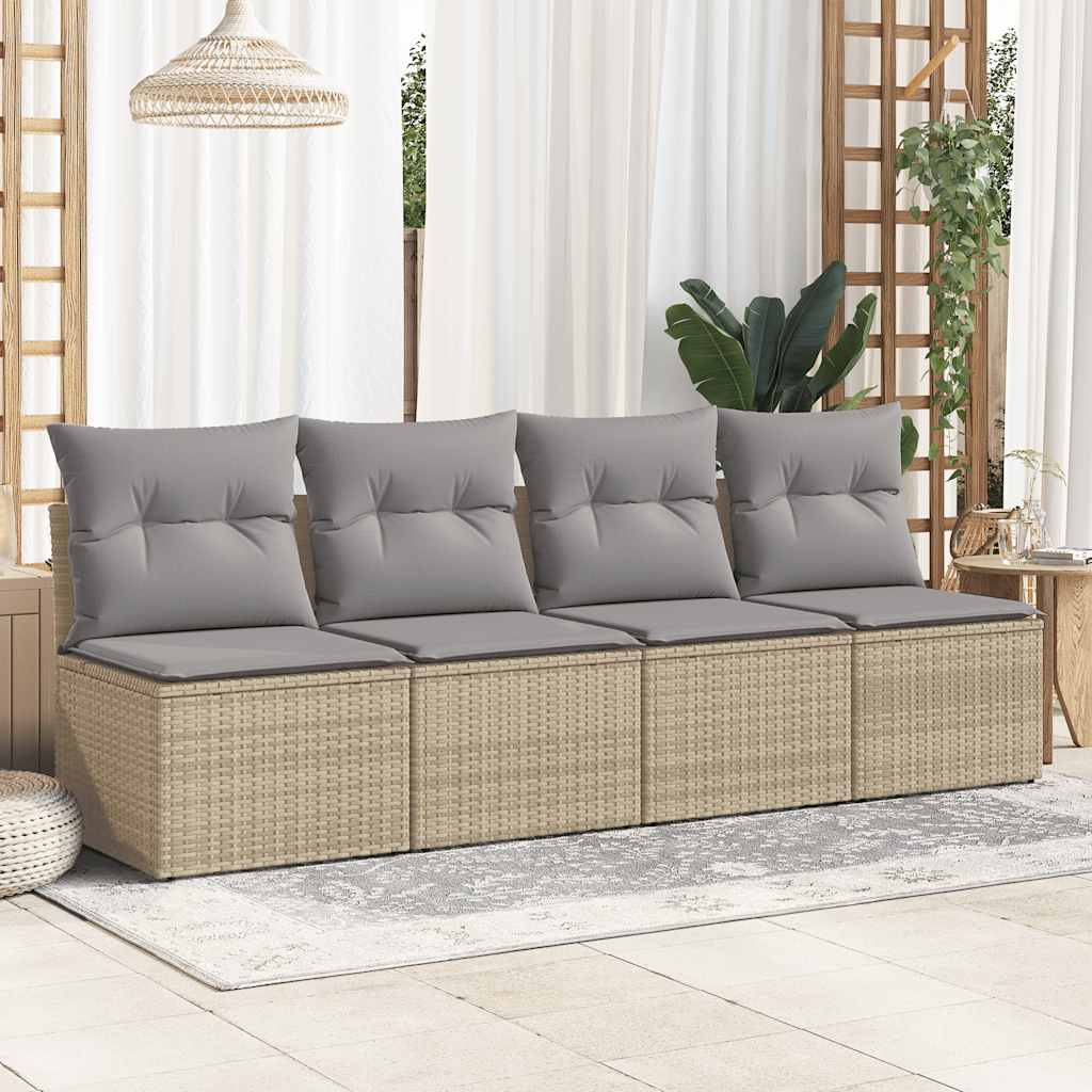 Outdoor Patio Poly Rattan 2 Seater Garden Sofa Chair Seat With Cushions & Storage - Bargainia.com - 
