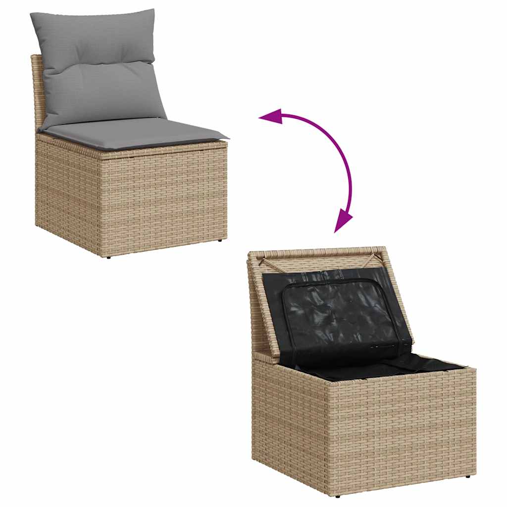 Outdoor Patio Poly Rattan 2 Seater Garden Sofa Chair Seat With Cushions & Storage - Bargainia.com - 8721158726810 - 3325245
