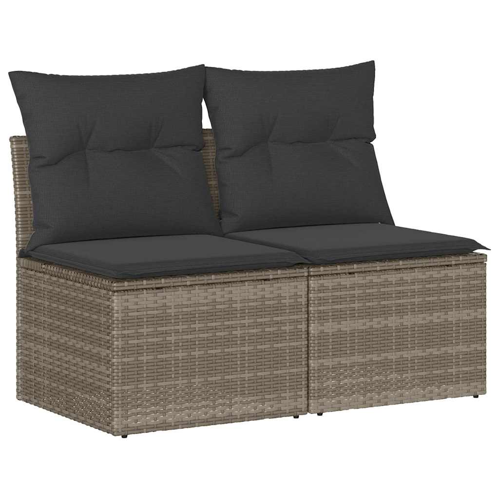 Outdoor Patio Poly Rattan 2 Seater Garden Sofa Chair Seat With Cushions & Storage - Bargainia.com - 