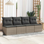 Outdoor Patio Poly Rattan 2 Seater Garden Sofa Chair Seat With Cushions & Storage - Bargainia.com - 