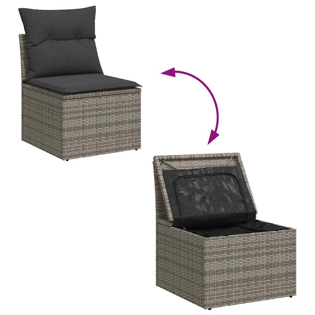 Outdoor Patio Poly Rattan 2 Seater Garden Sofa Chair Seat With Cushions & Storage - Bargainia.com - 8721158726827 - 3325246