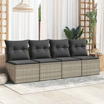 Outdoor Patio Poly Rattan 2 Seater Garden Sofa Chair Seat With Cushions & Storage - Bargainia.com - 