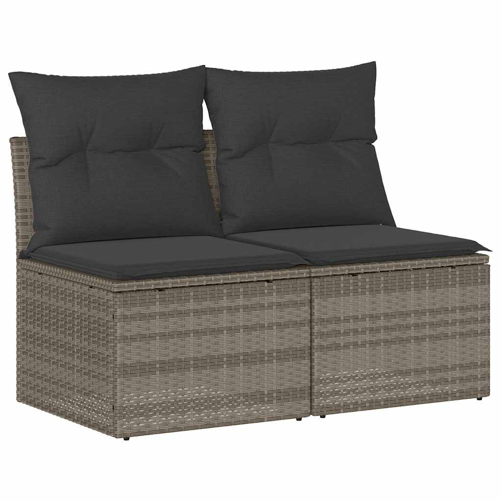 Outdoor Patio Poly Rattan 2 Seater Garden Sofa Chair Seat With Cushions & Storage - Bargainia.com - 