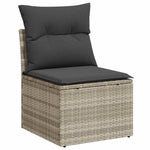 Outdoor Patio Poly Rattan 2 Seater Garden Sofa Chair Seat With Cushions & Storage - Bargainia.com - 