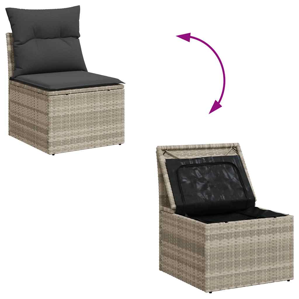 Outdoor Patio Poly Rattan 2 Seater Garden Sofa Chair Seat With Cushions & Storage - Bargainia.com - 8721158726841 - 3325248