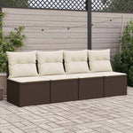 Outdoor Patio Poly Rattan 2 Seater Garden Sofa Chair Seat With Cushions & Storage - Bargainia.com - 