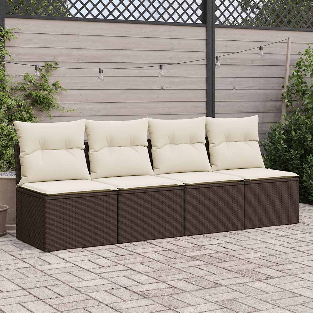 Outdoor Patio Poly Rattan 2 Seater Garden Sofa Chair Seat With Cushions & Storage - Bargainia.com - 