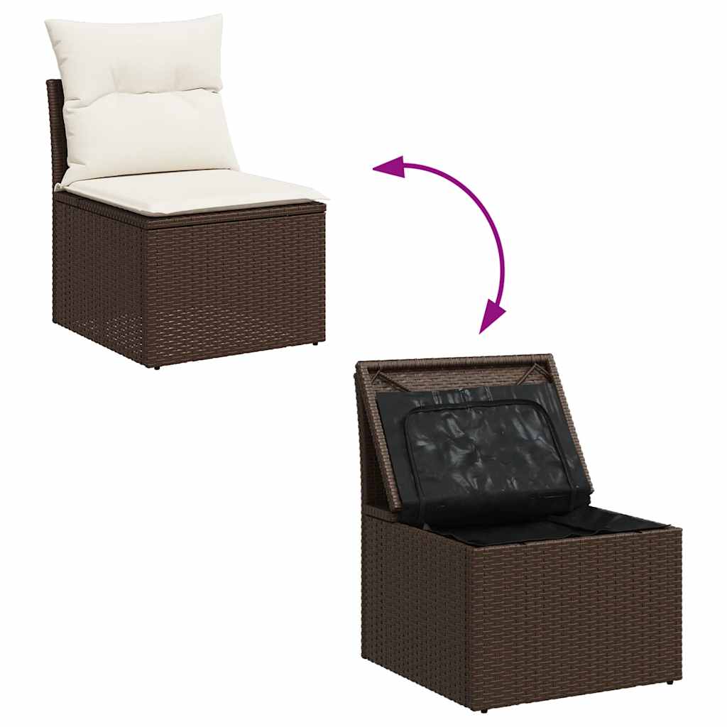 Outdoor Patio Poly Rattan 2 Seater Garden Sofa Chair Seat With Cushions & Storage - Bargainia.com - 8721158726858 - 3325249