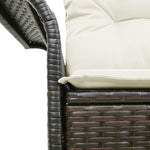 Outdoor Patio Poly Rattan 2 - Seater Garden Sofa With Storage & Cushions Chair - Bargainia.com - 