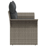 Outdoor Patio Poly Rattan 2 - Seater Garden Sofa With Storage & Cushions Chair - Bargainia.com - 