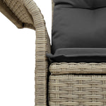 Outdoor Patio Poly Rattan 2 - Seater Garden Sofa With Storage & Cushions Chair - Bargainia.com - 