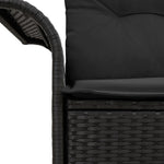 Outdoor Patio Poly Rattan 2 - Seater Garden Sofa With Storage & Cushions Chair - Bargainia.com - 