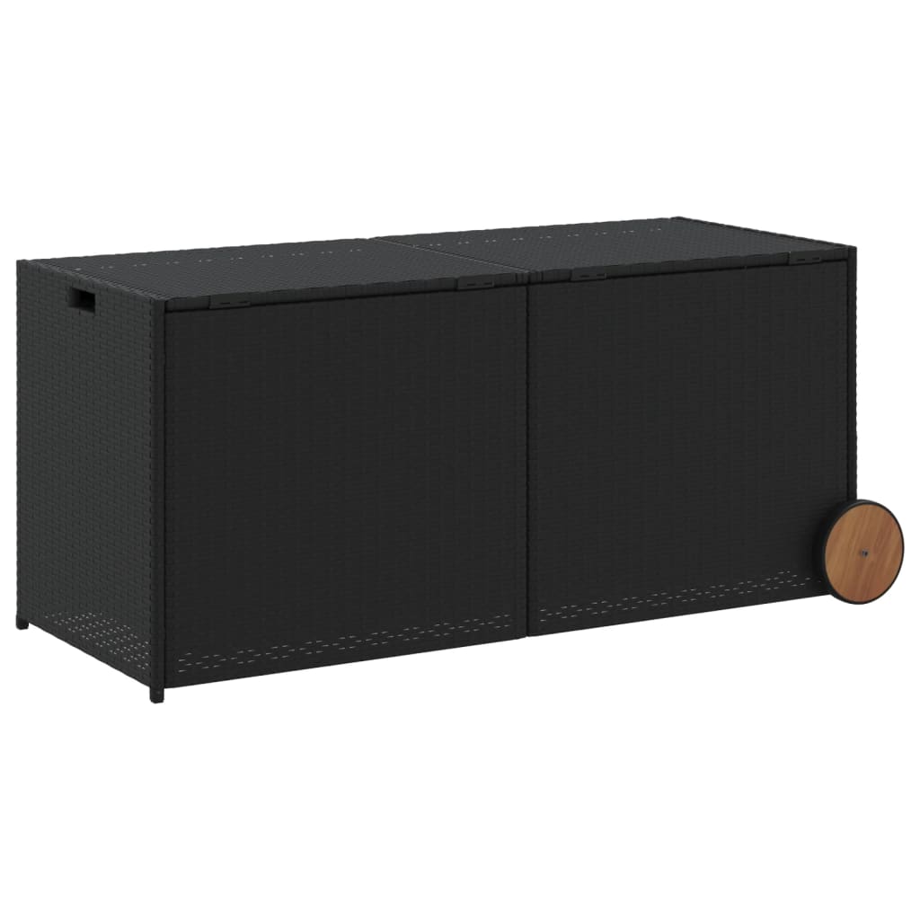 Outdoor Patio Poly Rattan 283L Garden Storage Box With Wheels Cushion Boxes - Bargainia.com - 8721012243583 - 365316