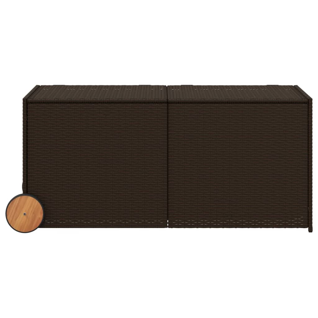 Outdoor Patio Poly Rattan 283L Garden Storage Box With Wheels Cushion Boxes - Bargainia.com - 8721012243590 - 365317