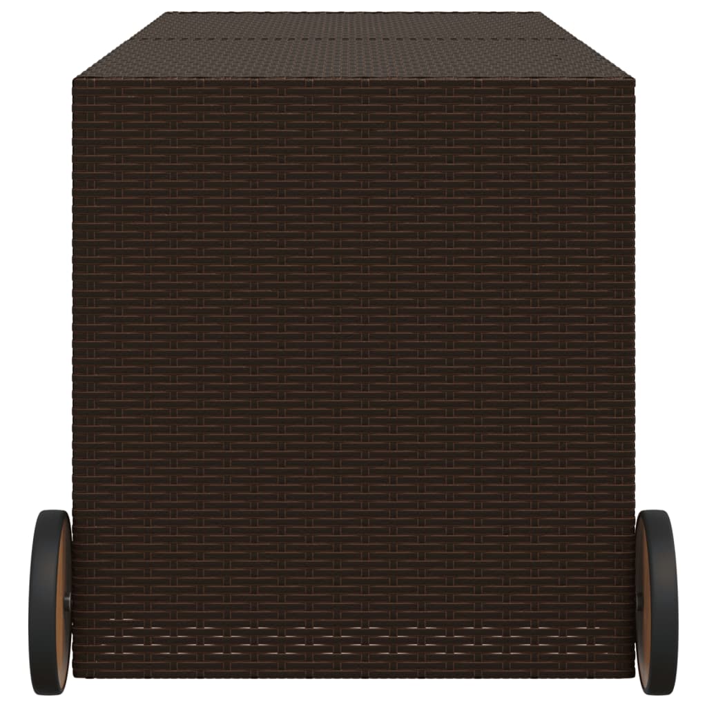 Outdoor Patio Poly Rattan 283L Garden Storage Box With Wheels Cushion Boxes - Bargainia.com - 8721012243590 - 365317
