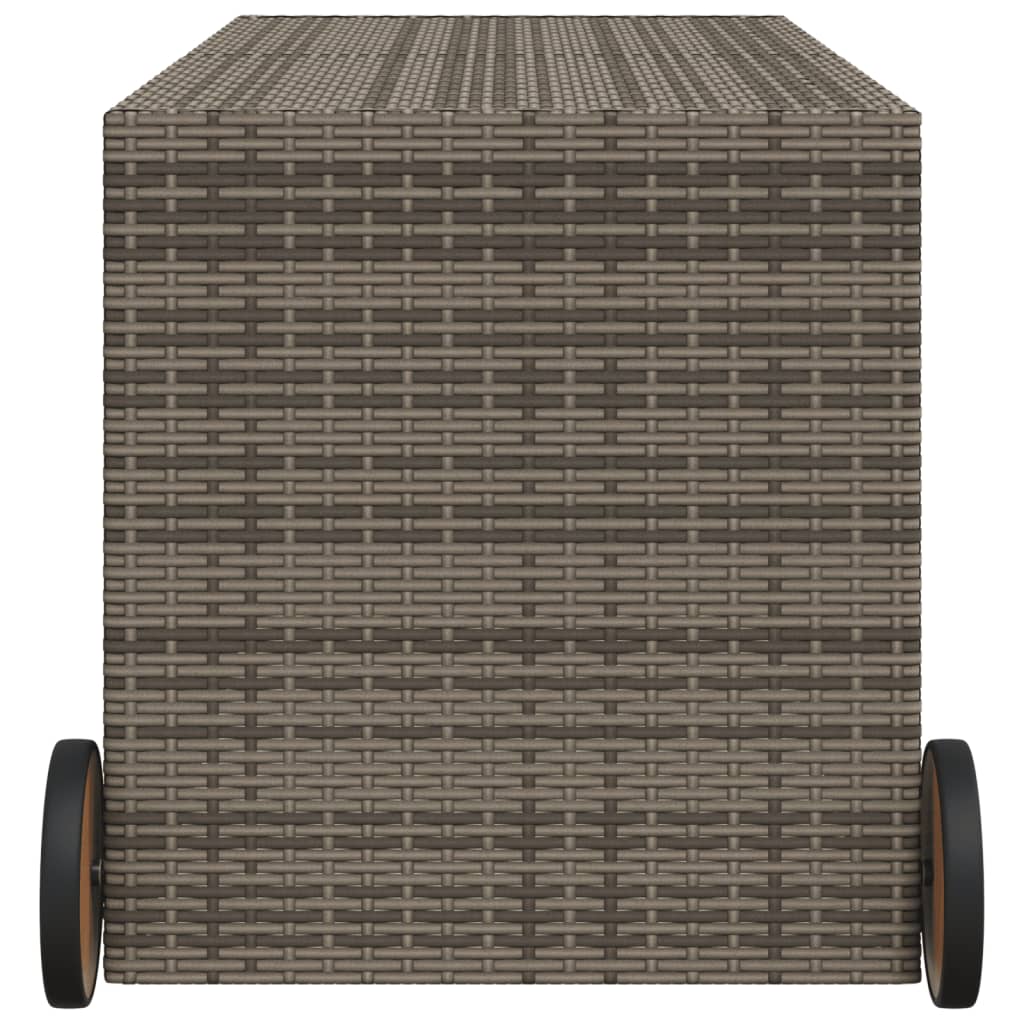 Outdoor Patio Poly Rattan 283L Garden Storage Box With Wheels Cushion Boxes - Bargainia.com - 8721012243606 - 365318